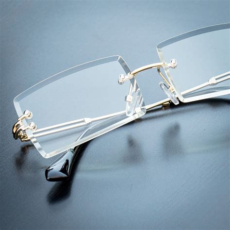 square rimless prescription glasses